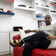 Tom Bacote, owner of Amerikana sits inside his shop at the Work Shop on Feb. 17.
